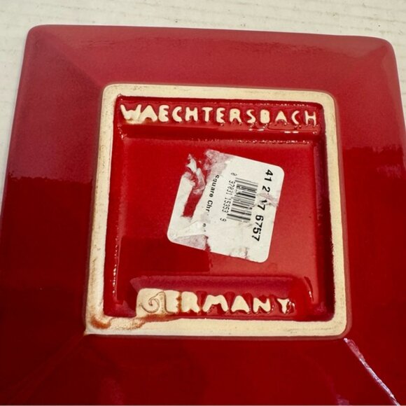 Waechtersbach Fun Factory Red-Cherry ~ Set of 2 ~ Square Salad Plates ~ 7" - Picture 16 of 16